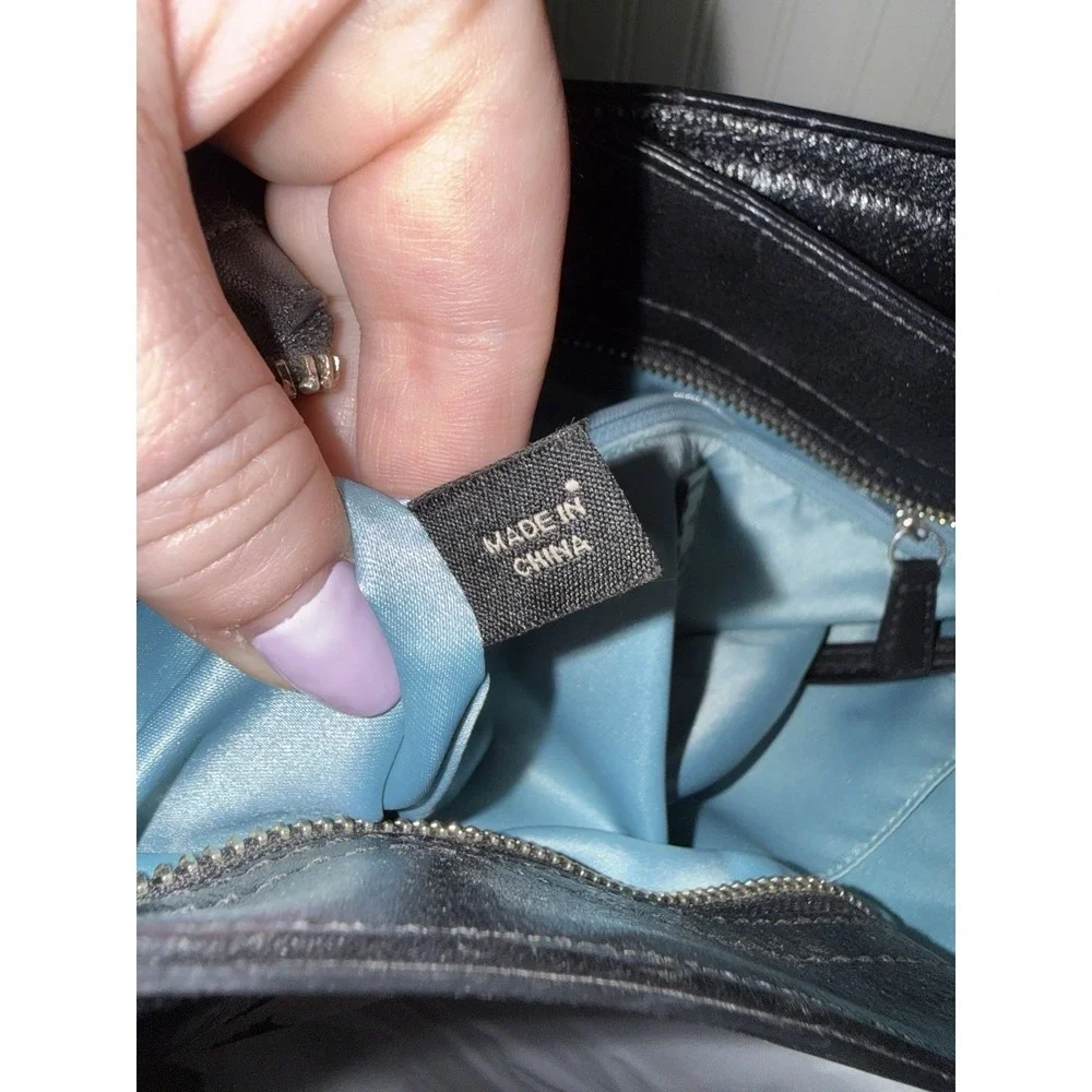 Coach Zoe Hobo Shoulder Bag Purse Black Signature C Canvas Handbag